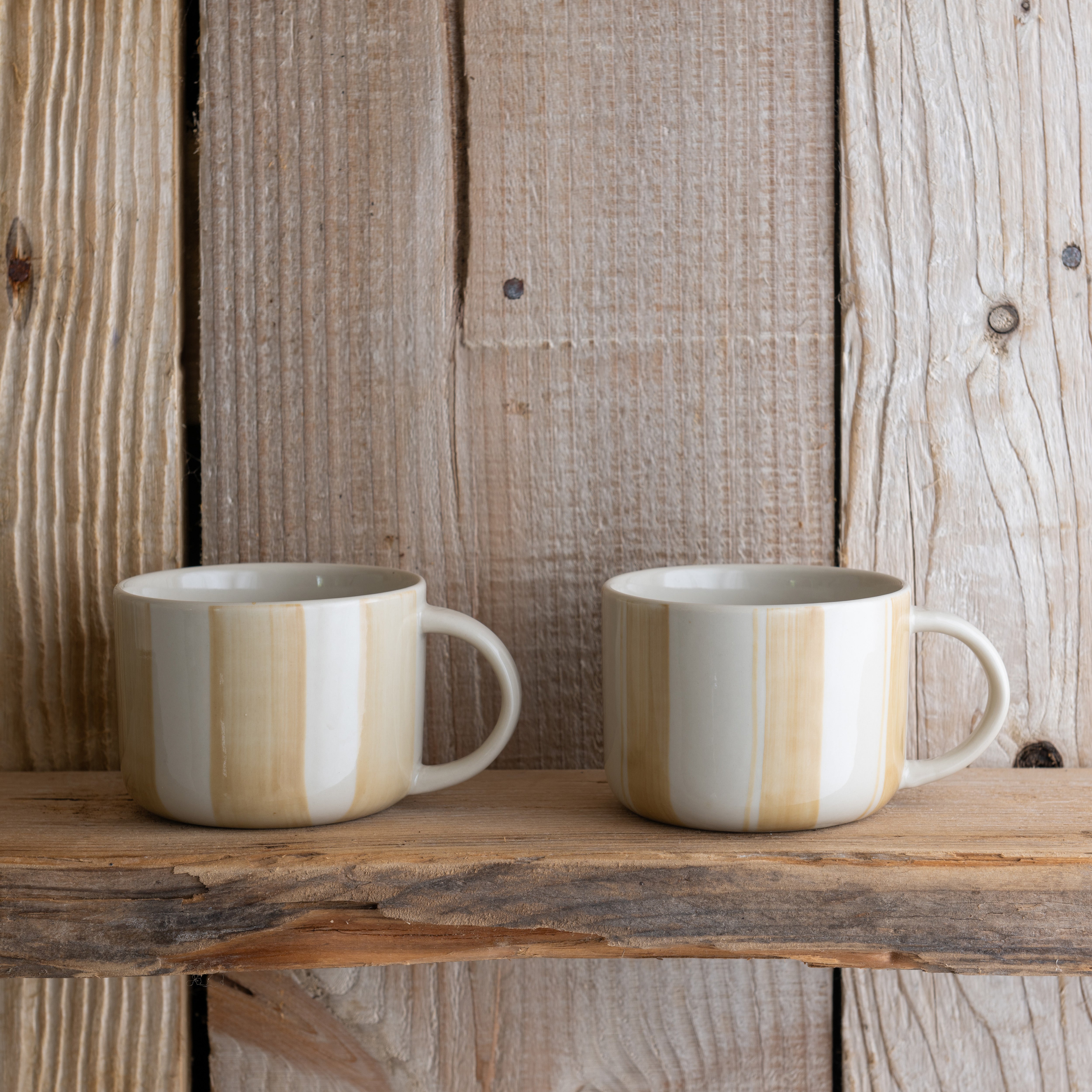 Cornflower Mug - Brushed Mustard Yellow - Medium (Set of 2)