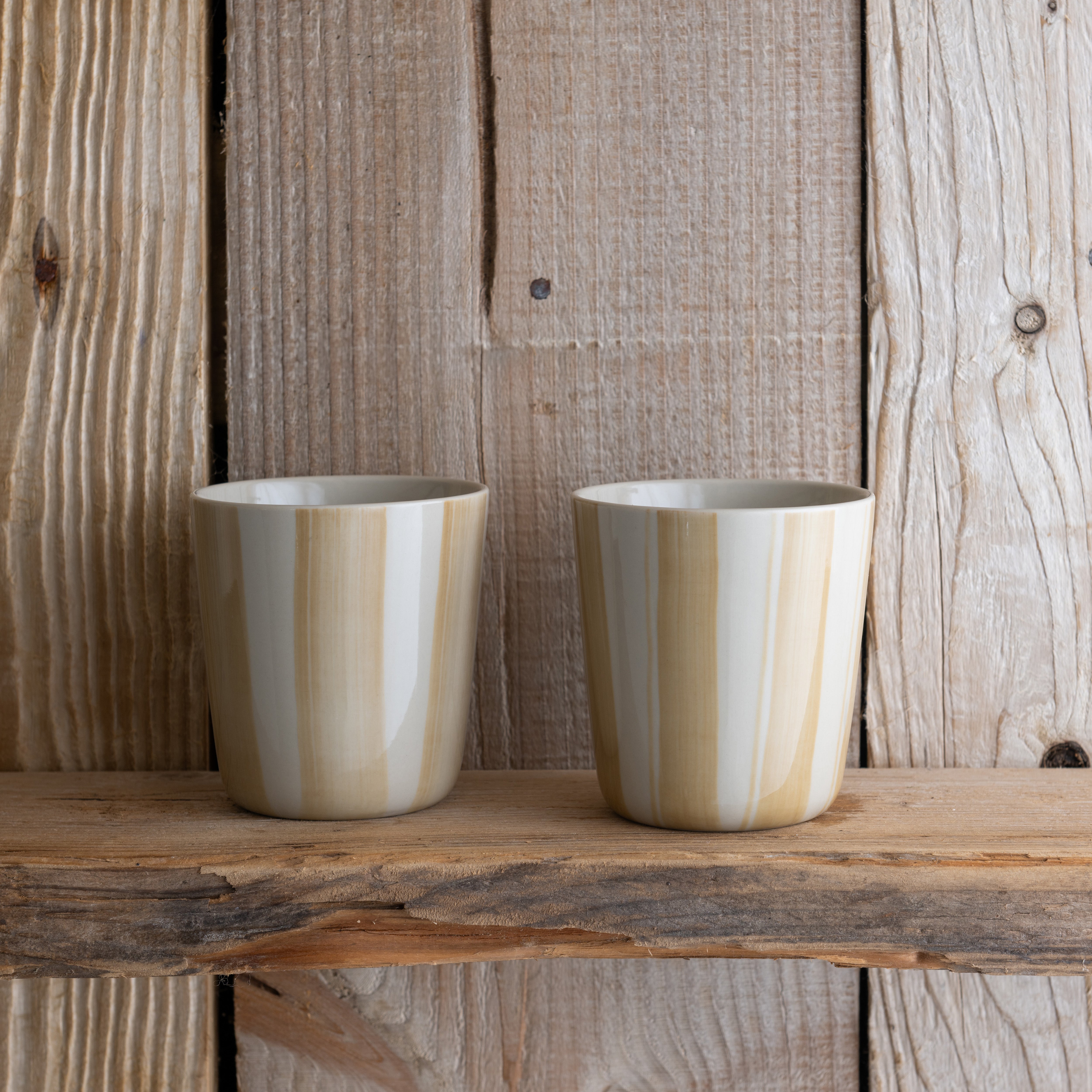 Cornflower Beaker - Brushed Mustard Yellow - Large (Set of 2)