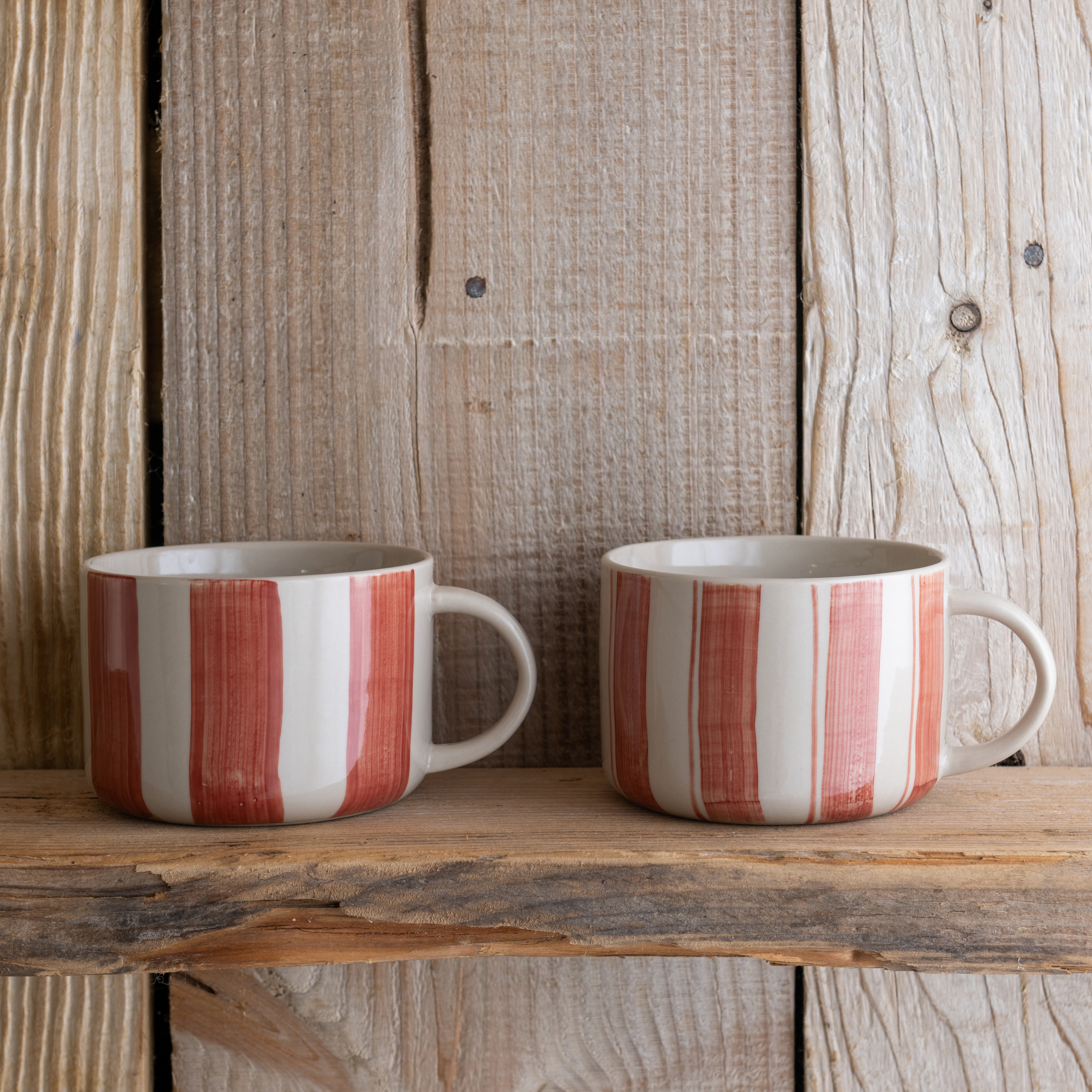 Cornflower Mug - Brushed Berry Red - Large (Set of 2)