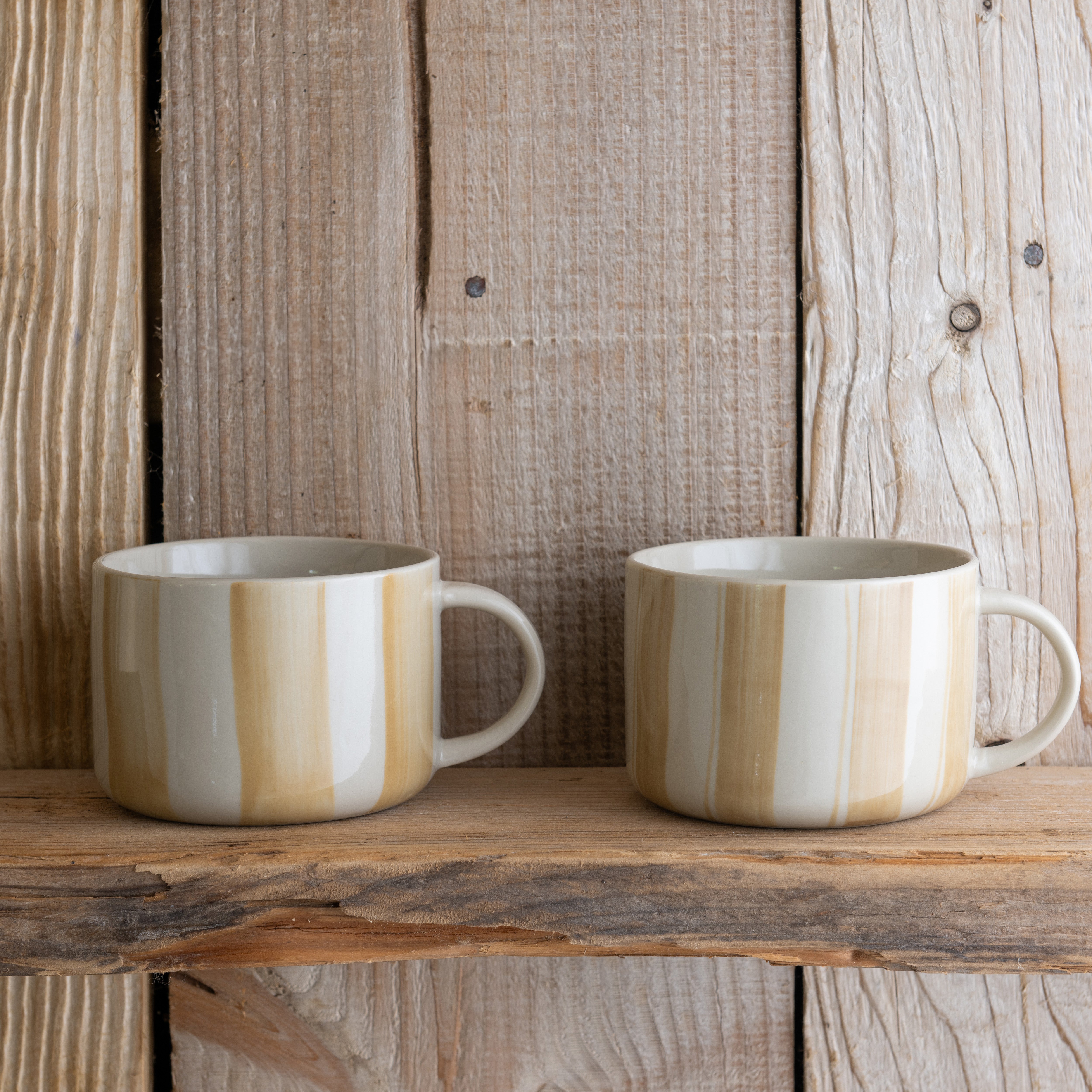 Cornflower Mug - Brushed Mustard Yellow - Large (Set of 2)
