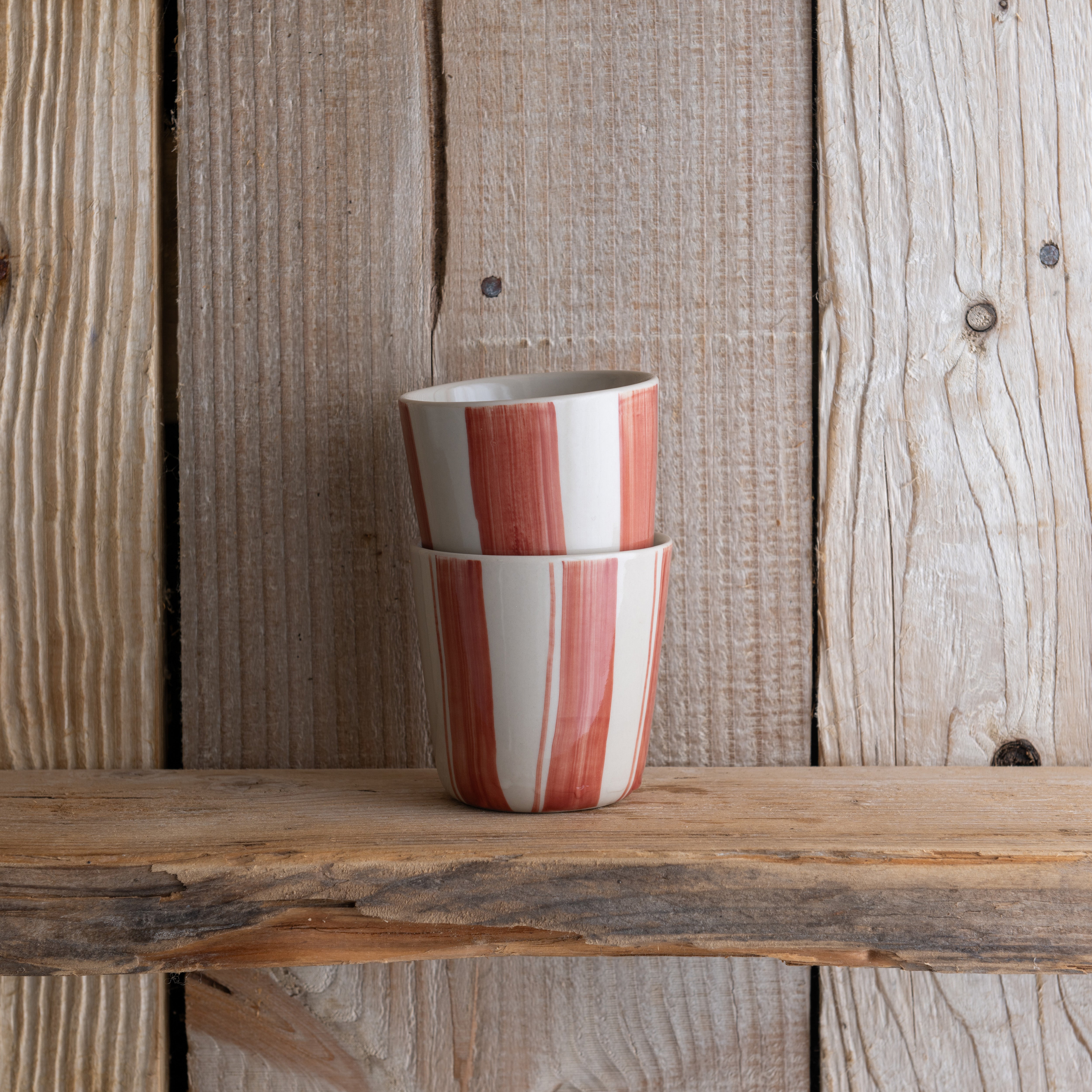 Cornflower Beaker - Brushed Berry Red - Small (Set of 2)