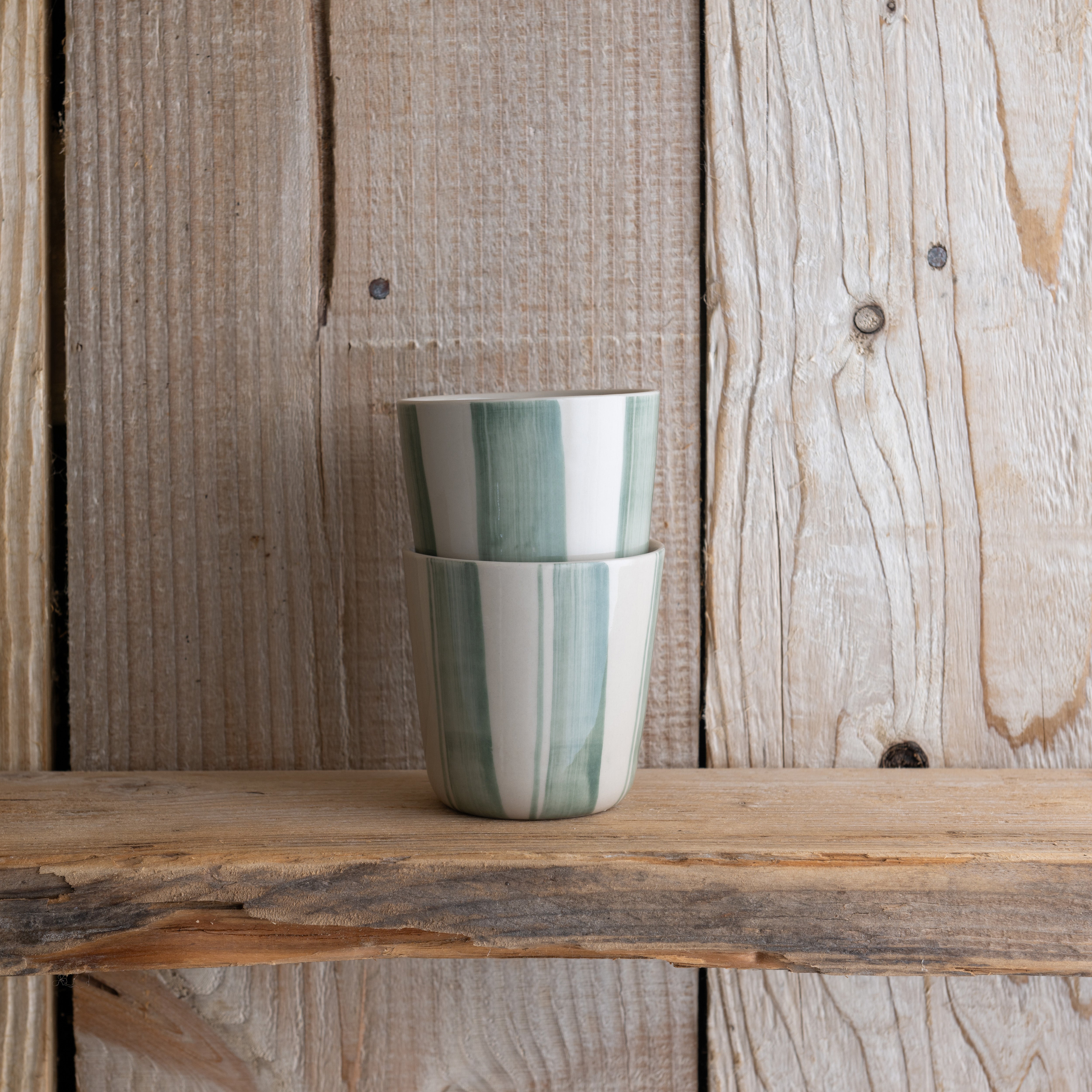 Cornflower Beaker - Brushed Sage Green - Small (Set of 2)