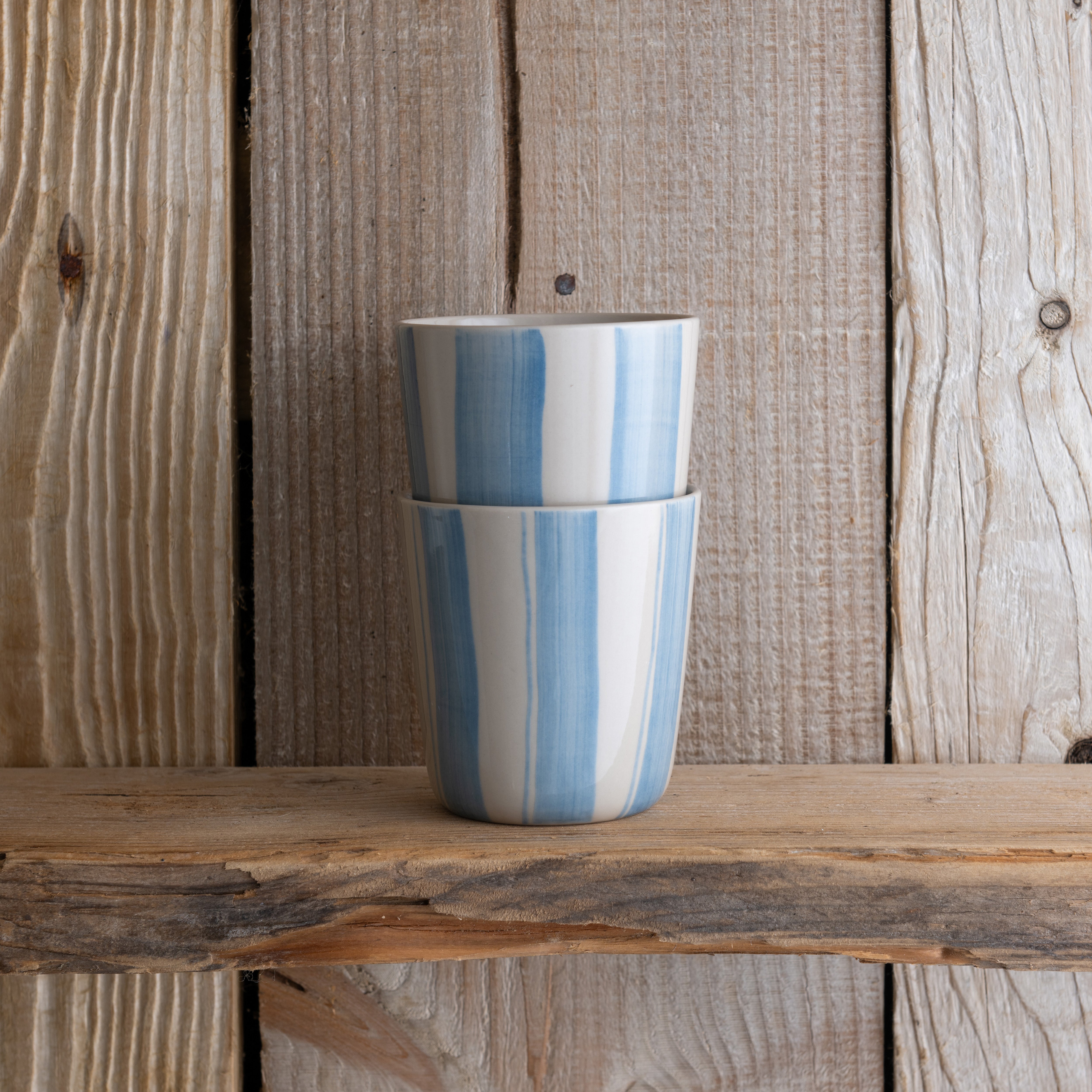 Cornflower Beaker - Brushed Light Blue - Large (Set of 2)