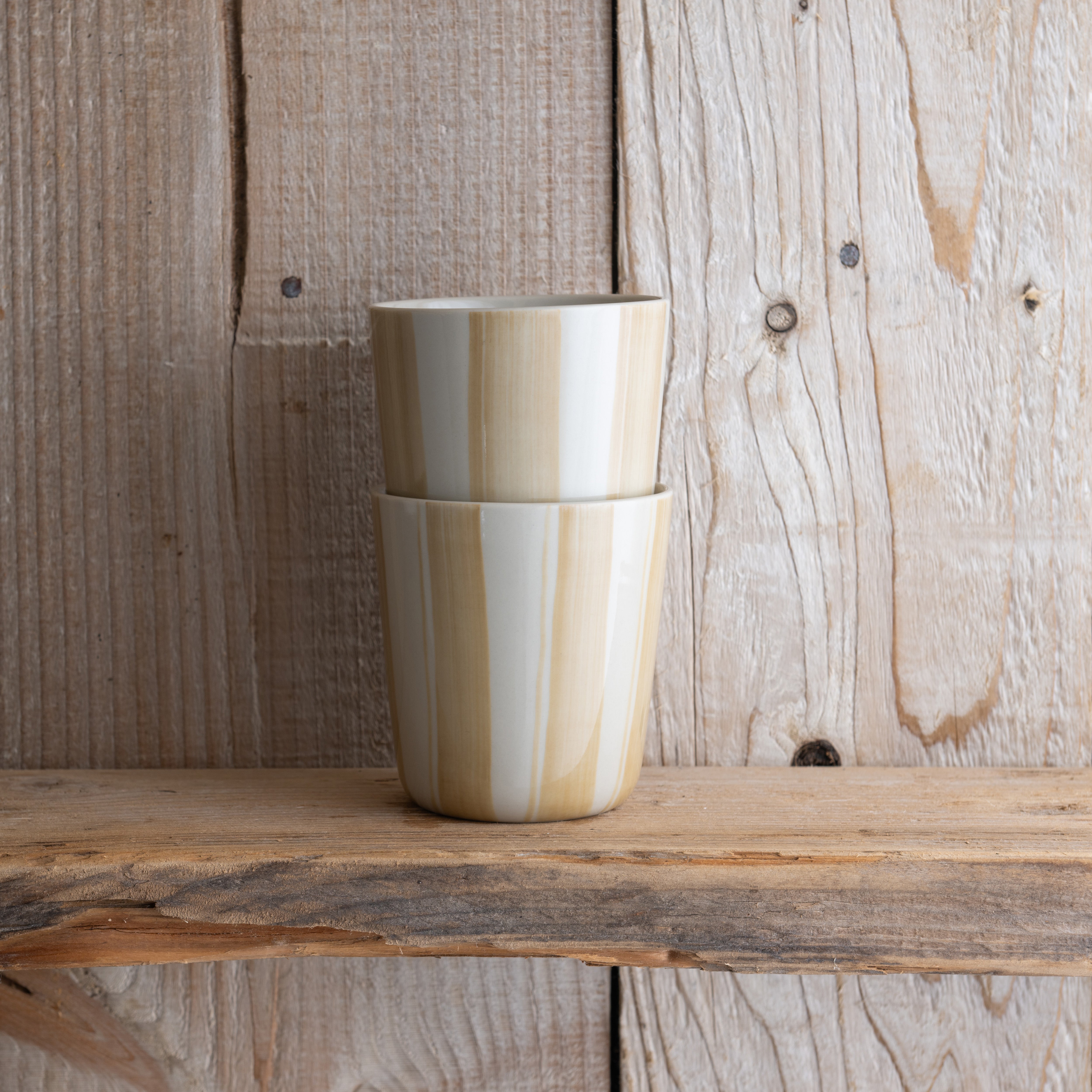 Cornflower Beaker - Brushed Mustard Yellow - Large (Set of 2)