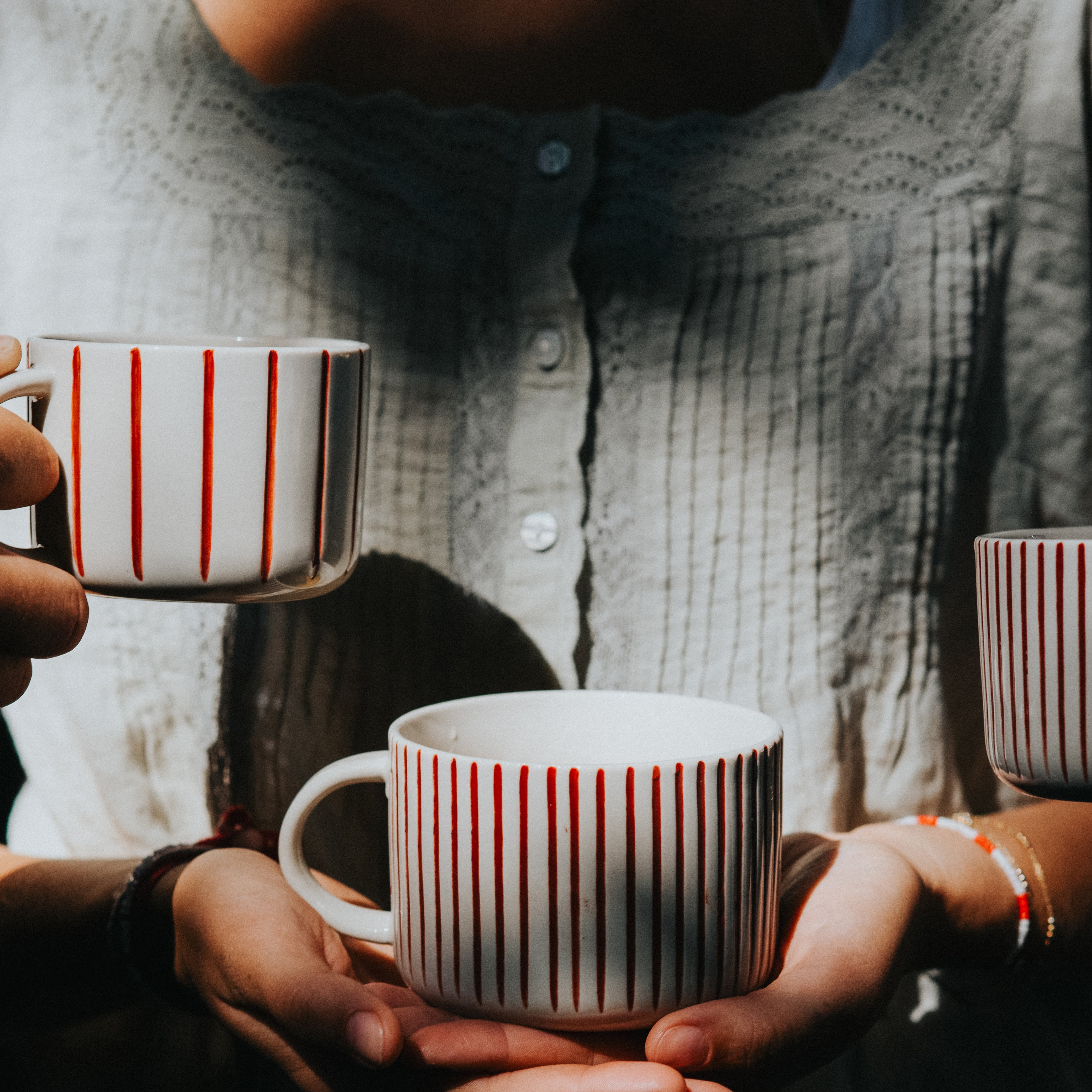Yarrow Mug - Brushed Earth Red - Medium (Set of 2)