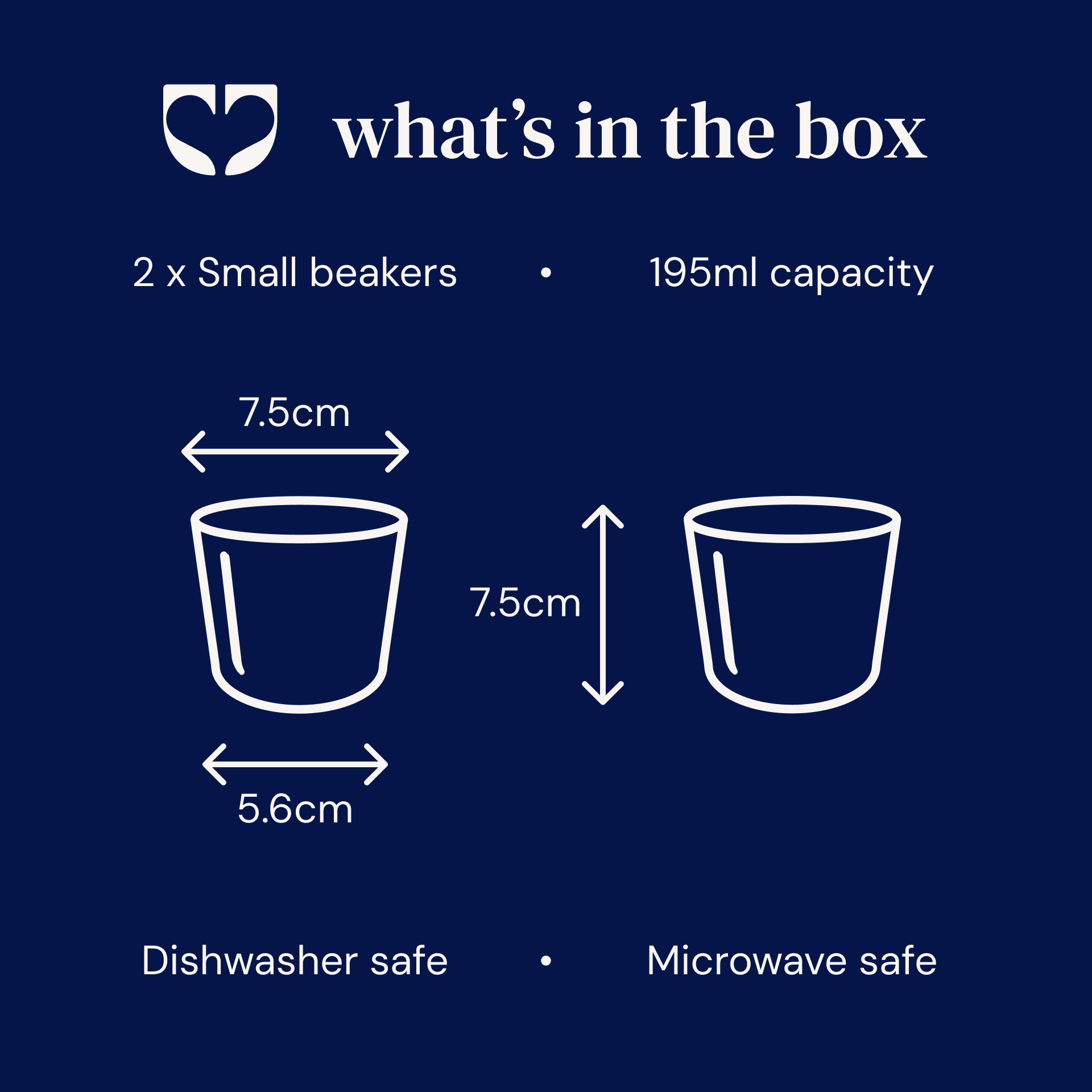 Rue Beaker - Light Blue - Small (Set of 2)