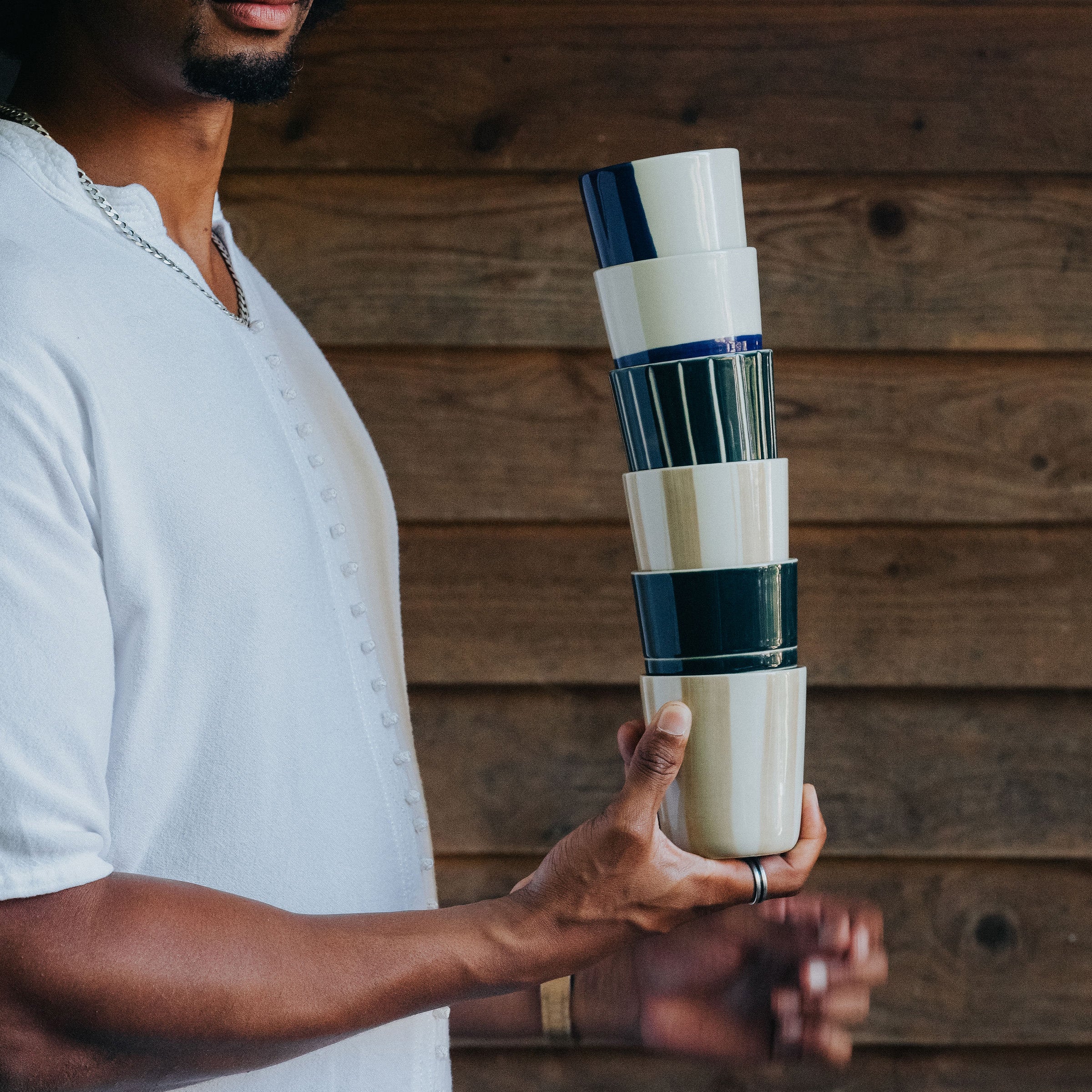 Cornflower Beaker - Brushed Mustard Yellow - Small (Set of 2)
