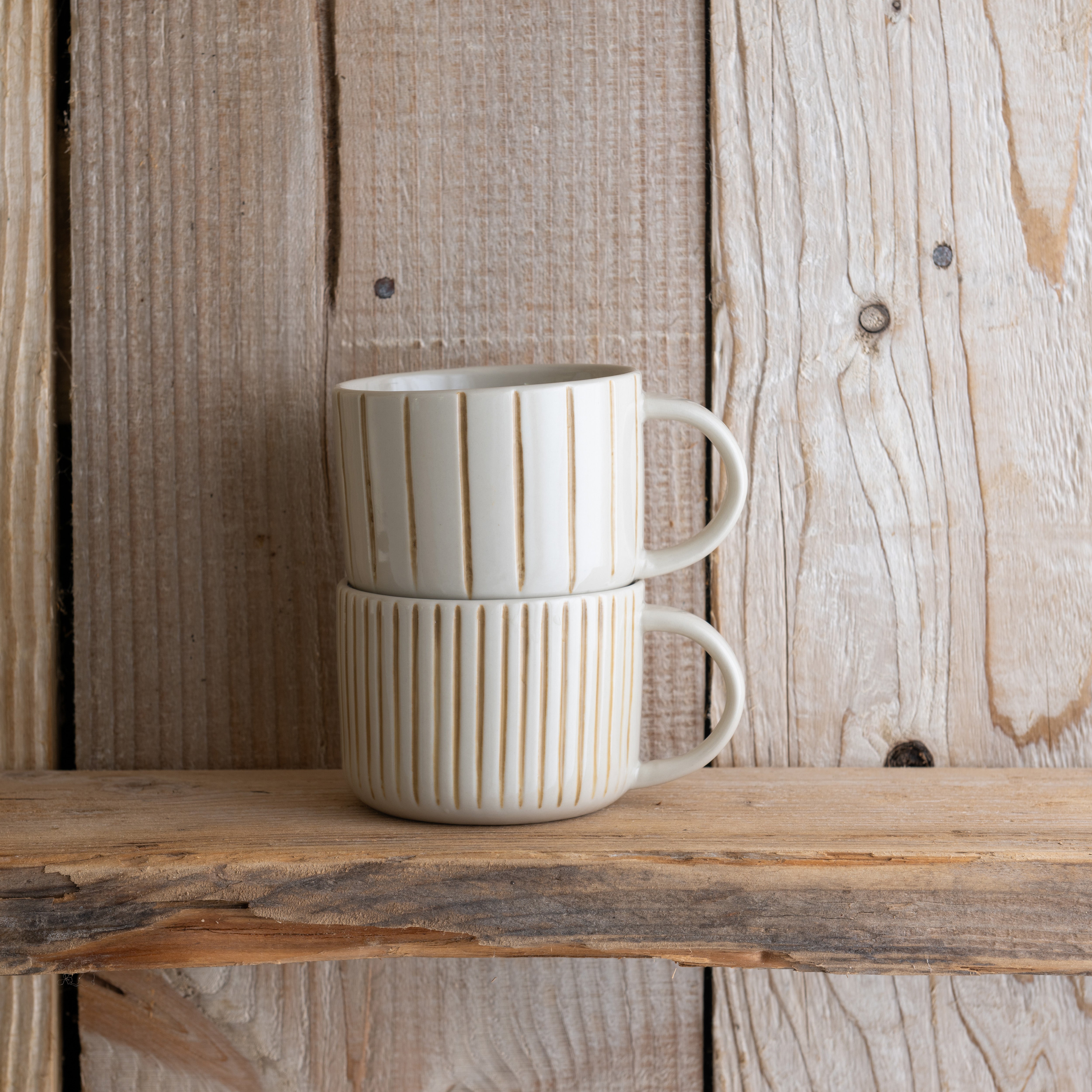 Yarrow Mug - Brushed Mustard Yellow - Medium (Set of 2)