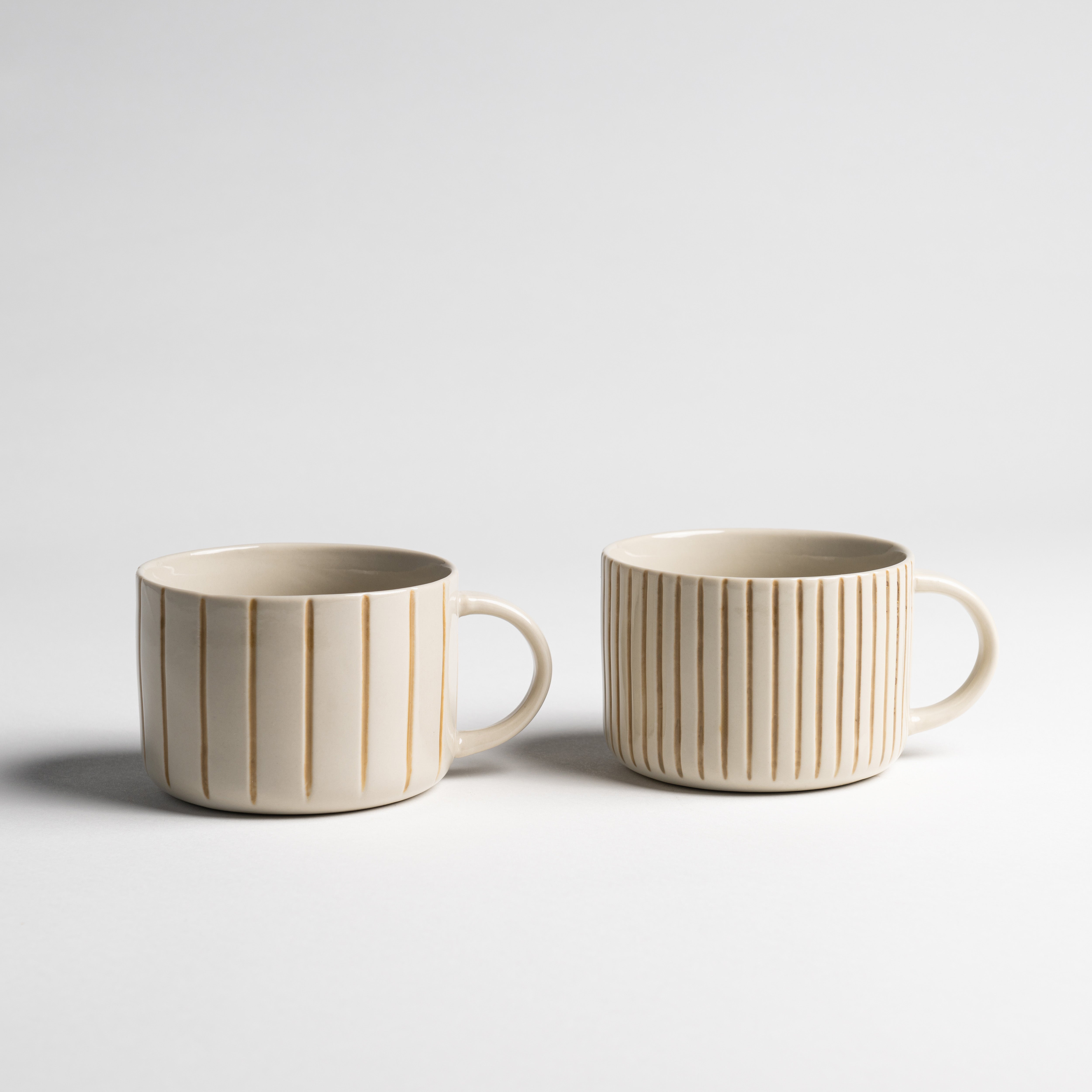 Yarrow Mug - Brushed Mustard Yellow - Large (Set of 2)