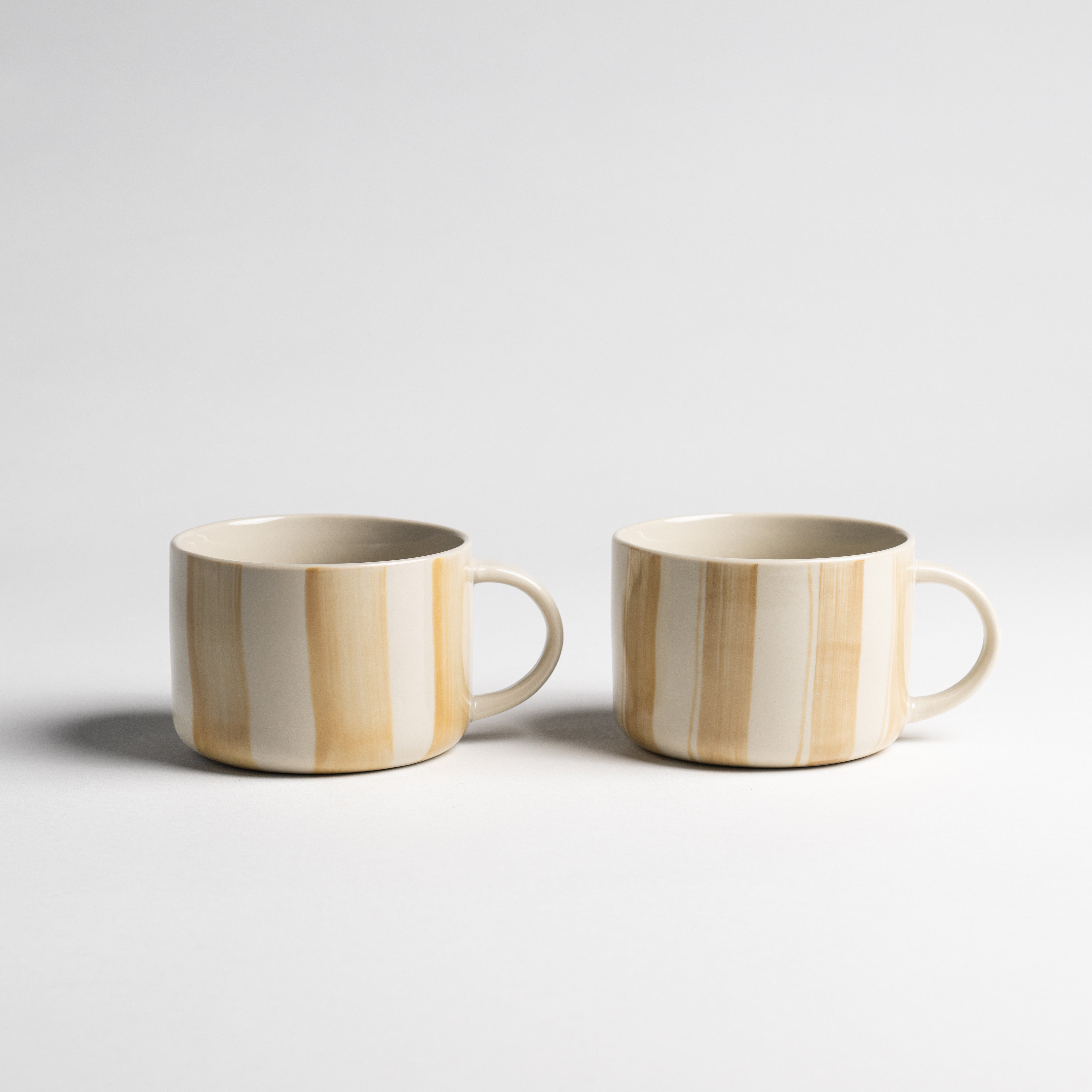 Cornflower Mug - Brushed Mustard Yellow - Large (Set of 2)