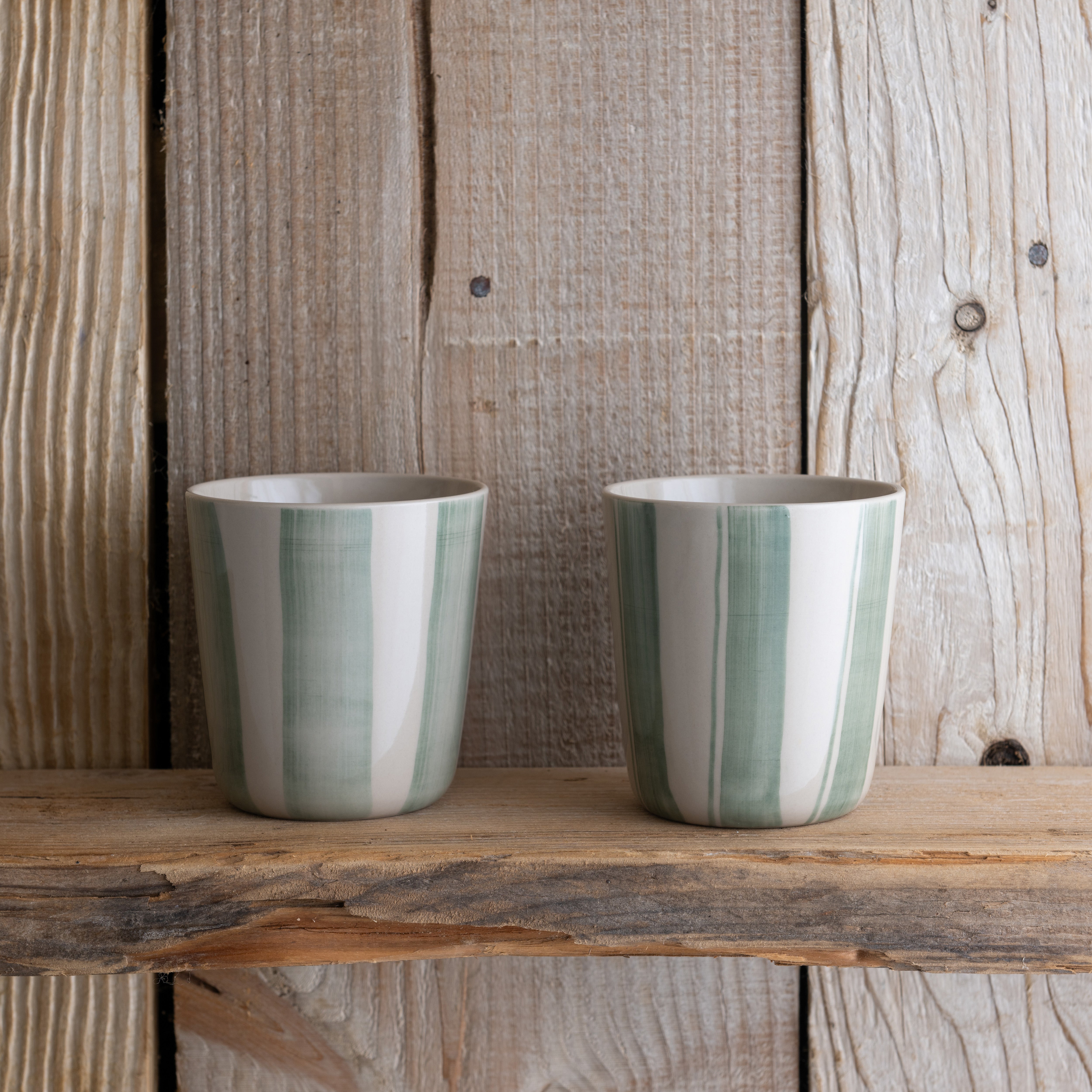 Cornflower Beaker - Brushed Sage Green - Large (Set of 2)