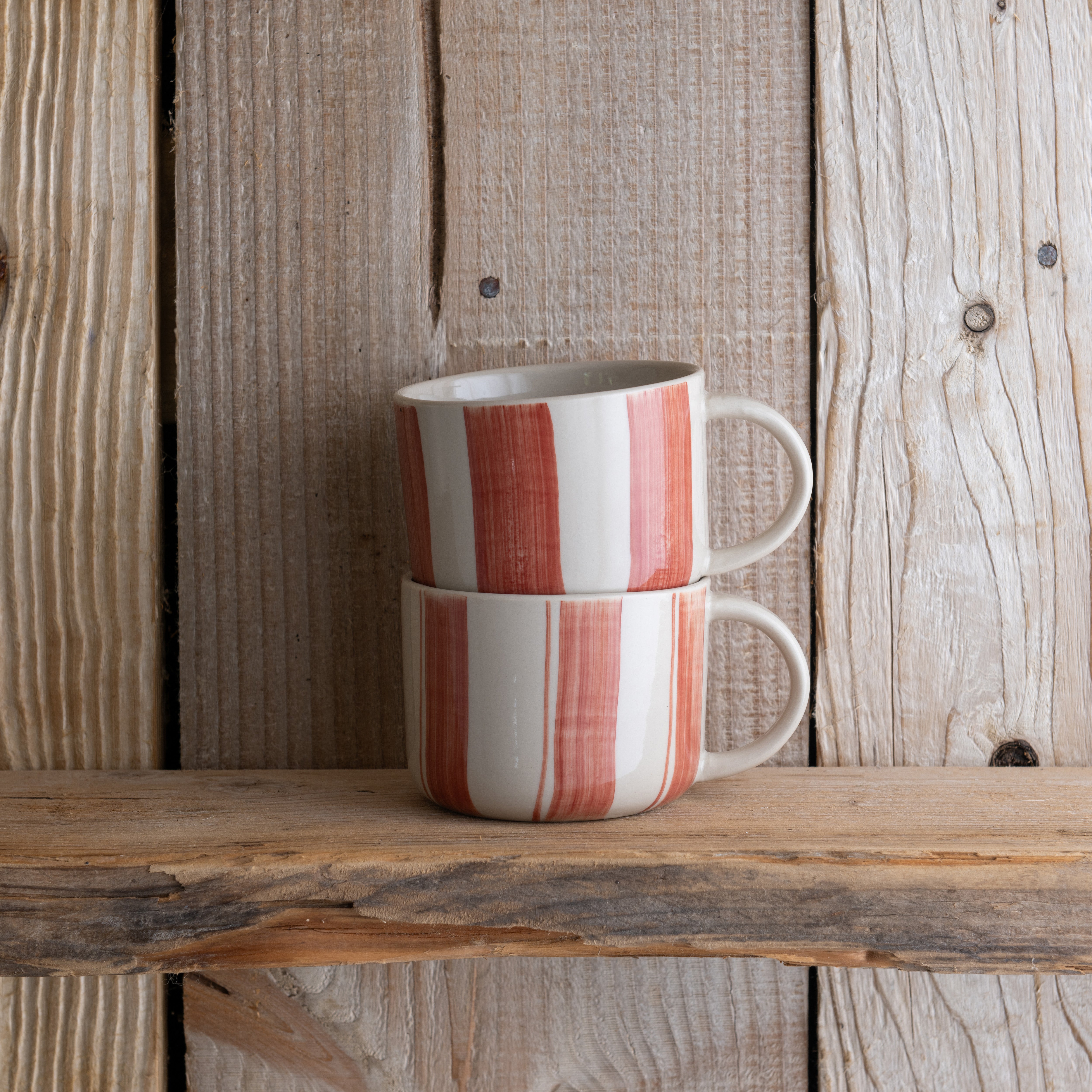 Cornflower Mug - Brushed Berry Red - Medium (Set of 2)