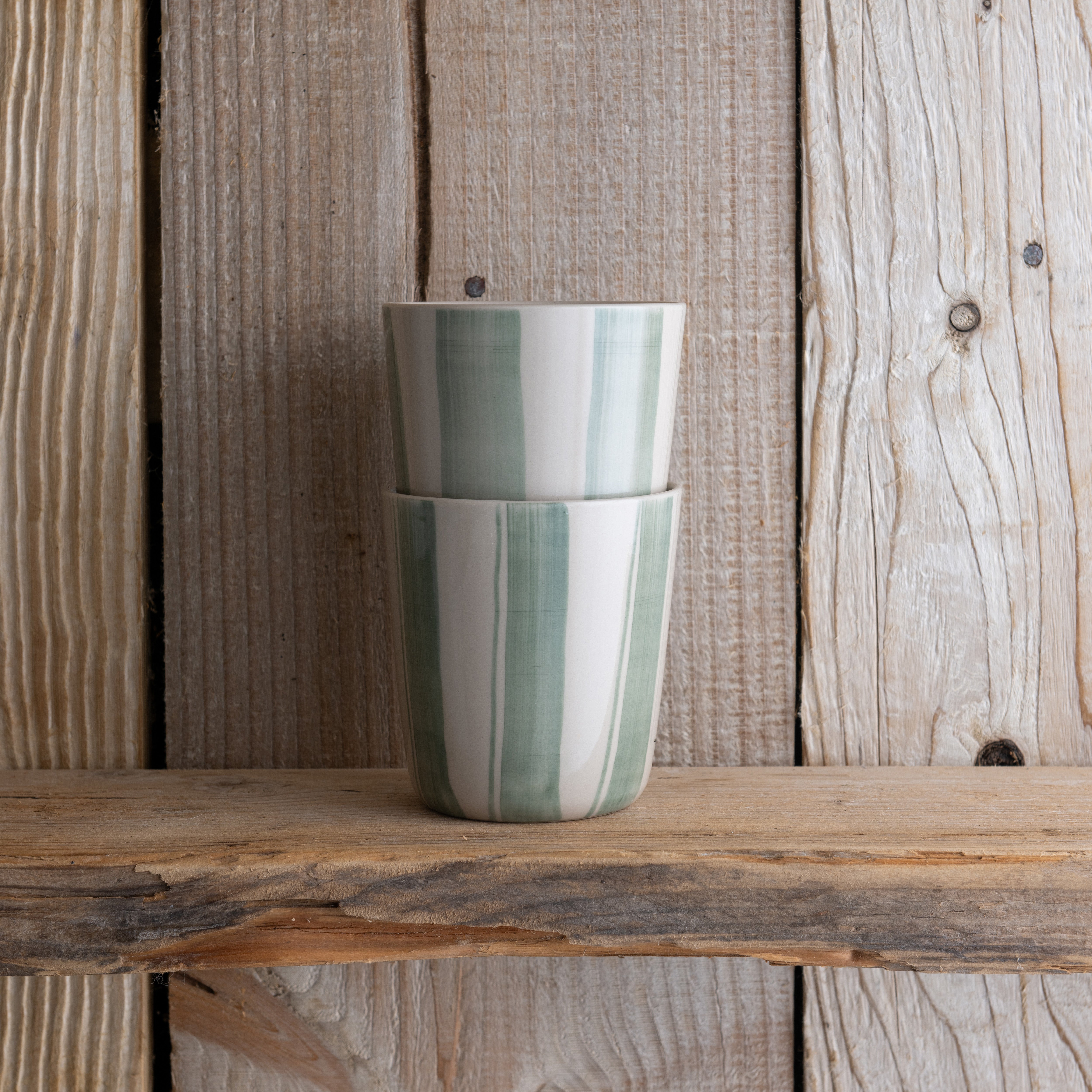 Cornflower Beaker - Brushed Sage Green - Large (Set of 2)