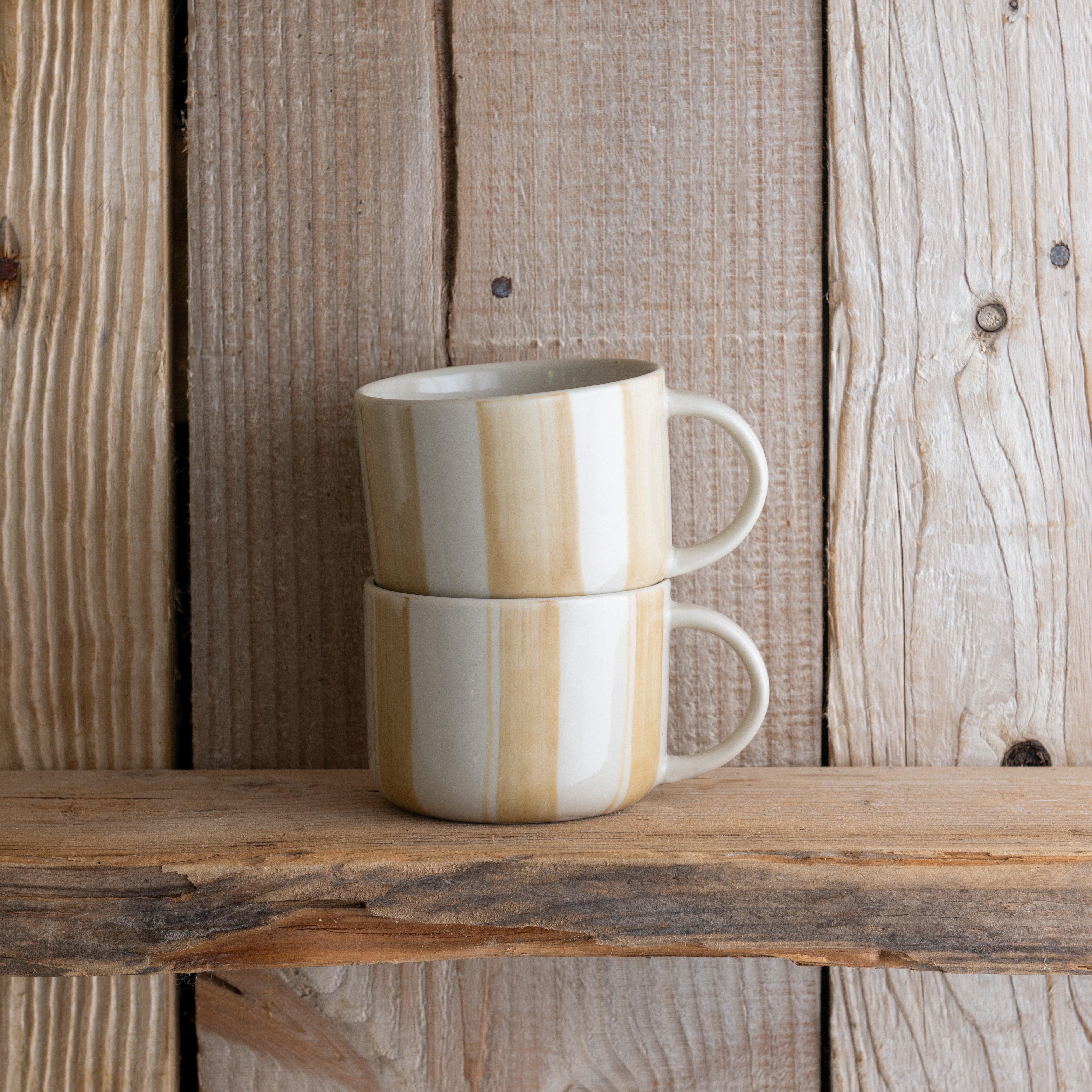 Cornflower Mug - Brushed Mustard Yellow - Medium (Set of 2)
