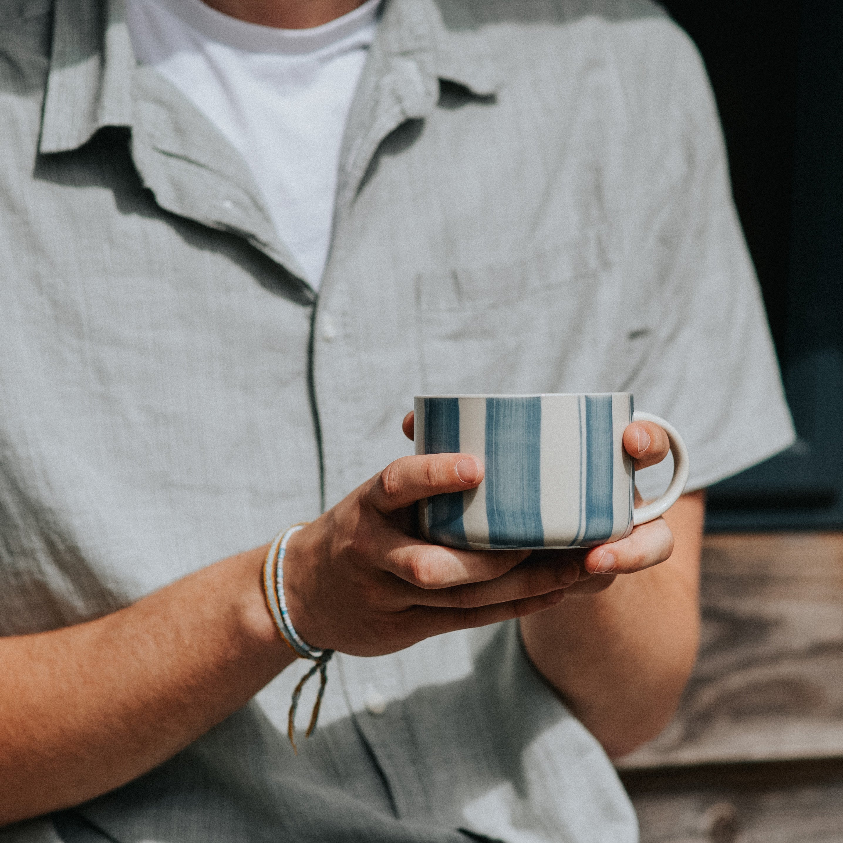 Cornflower Mug - Brushed Light Blue - Large (Set of 2)
