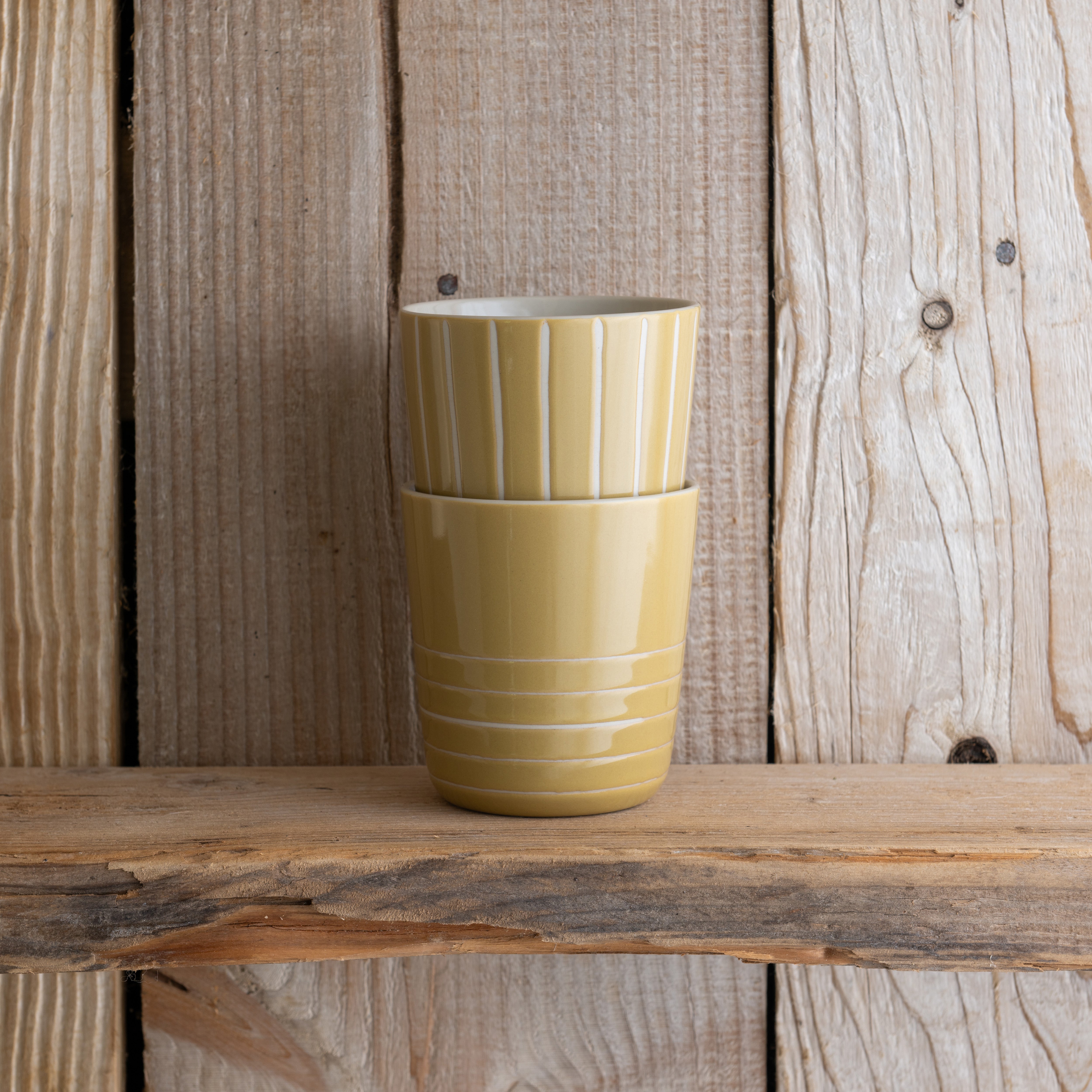 Vervain Beaker - Mustard Yellow - Large (Set of 2)