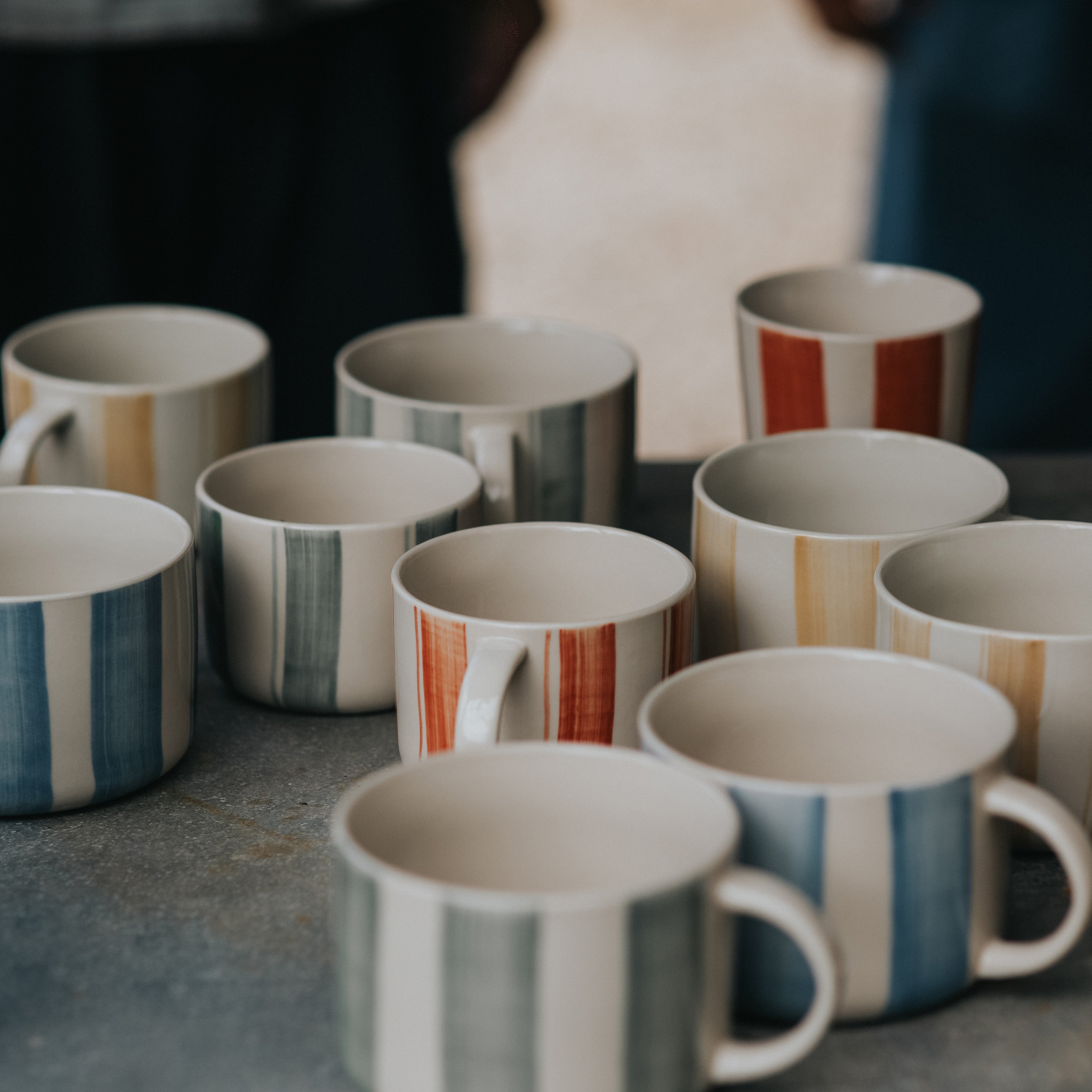 Cornflower Mug - Brushed Mustard Yellow - Medium (Set of 2)