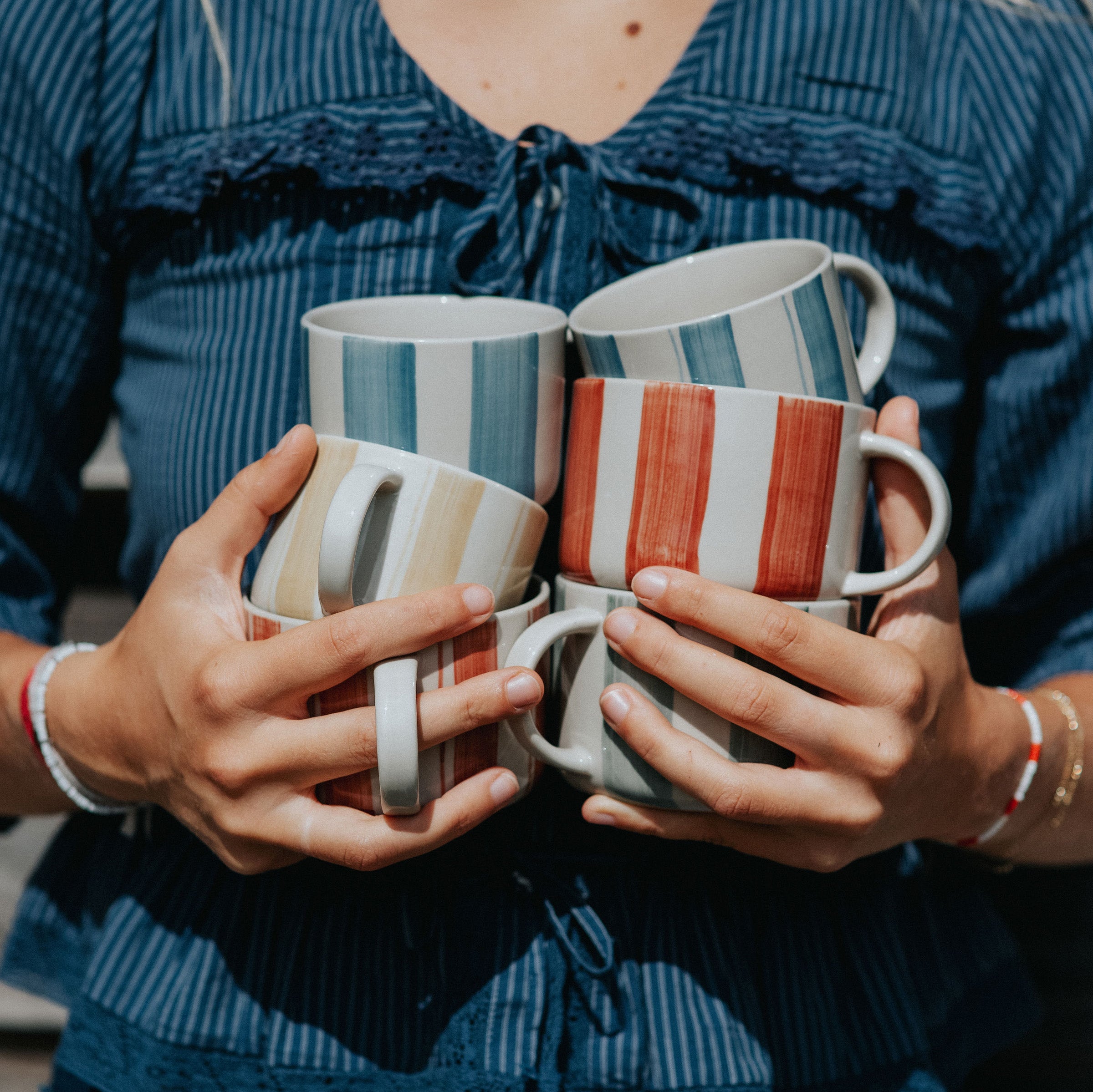 Cornflower Mug - Brushed Mustard Yellow - Large (Set of 2)