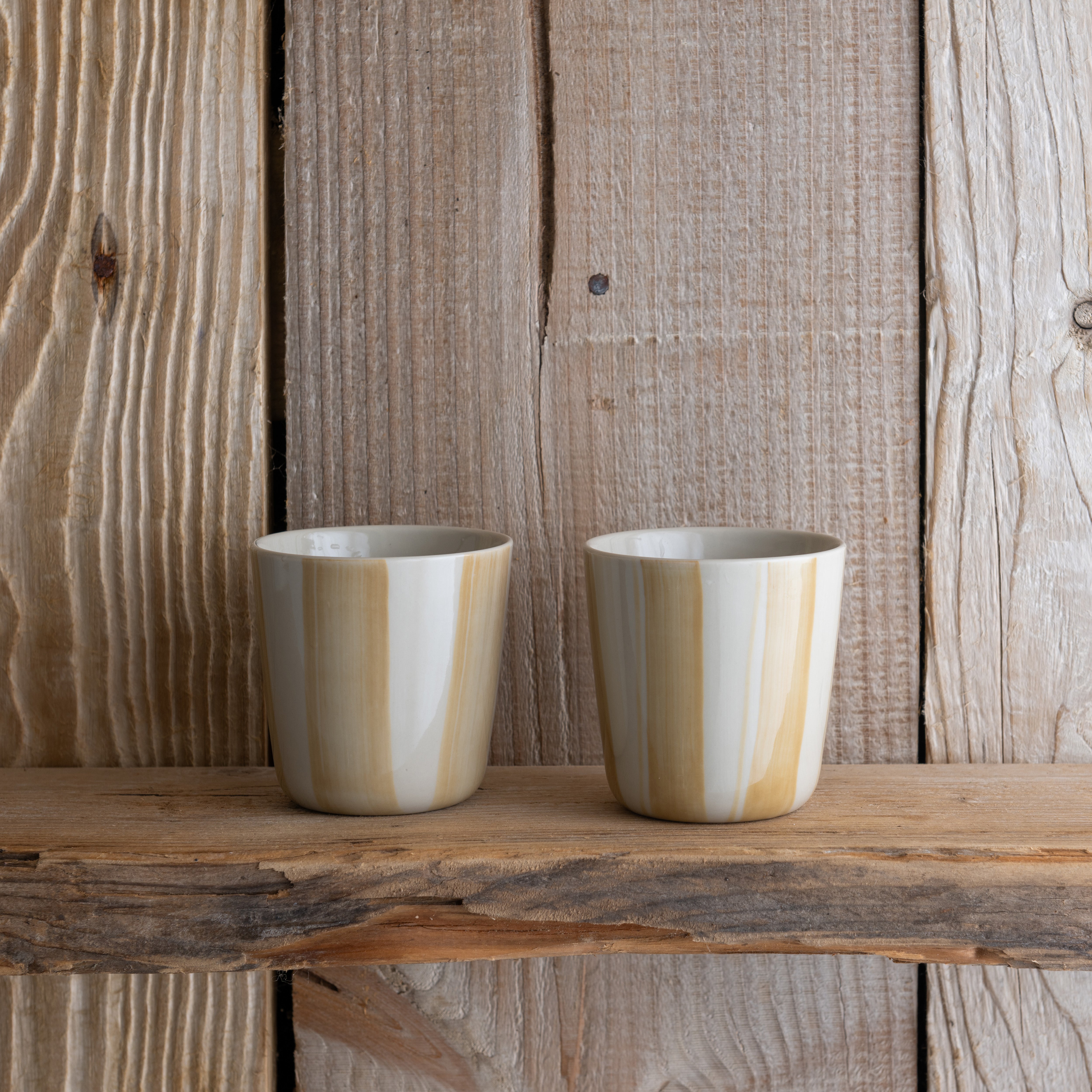 Cornflower Beaker - Brushed Mustard Yellow - Small (Set of 2)