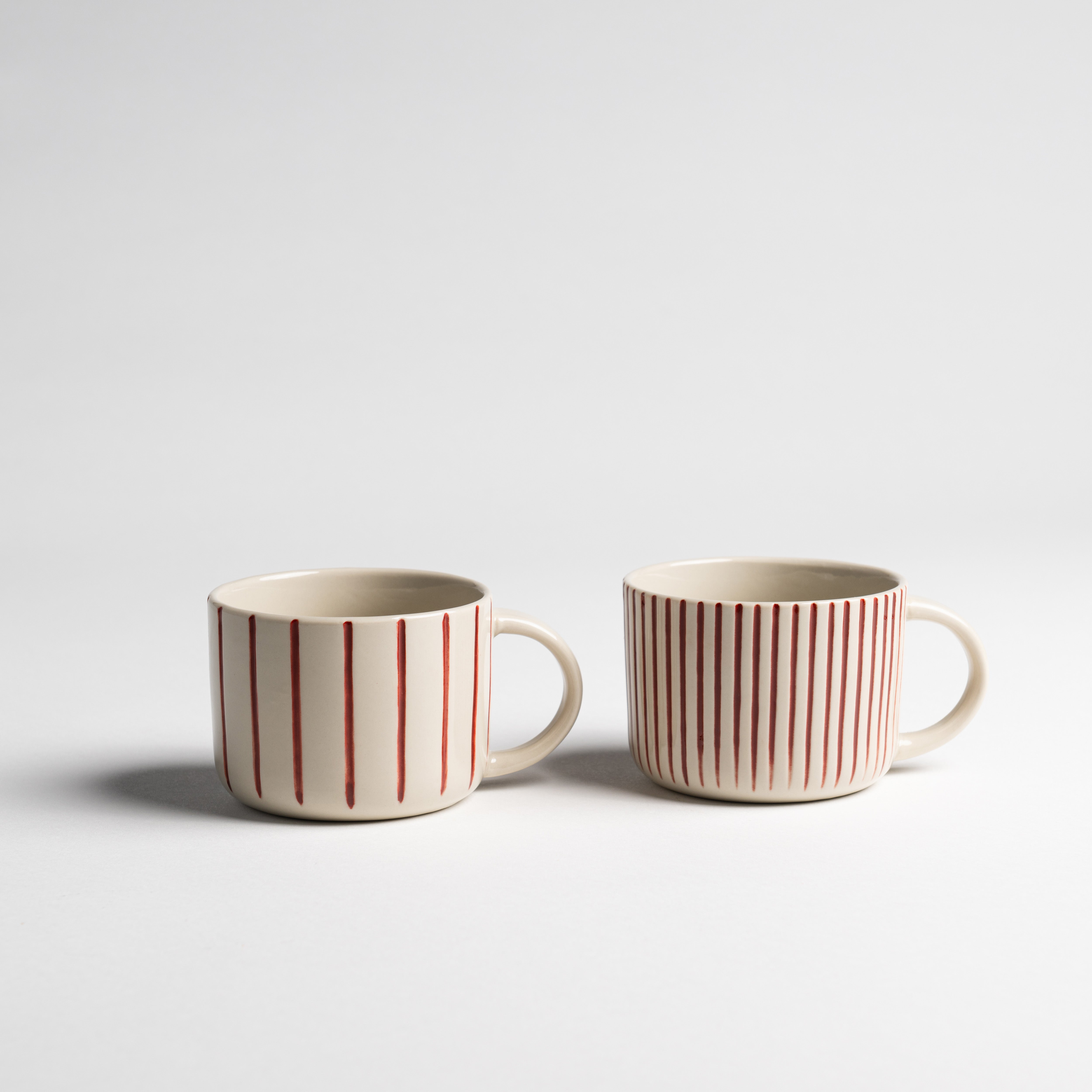 Yarrow Mug - Brushed Earth Red - Medium (Set of 2)