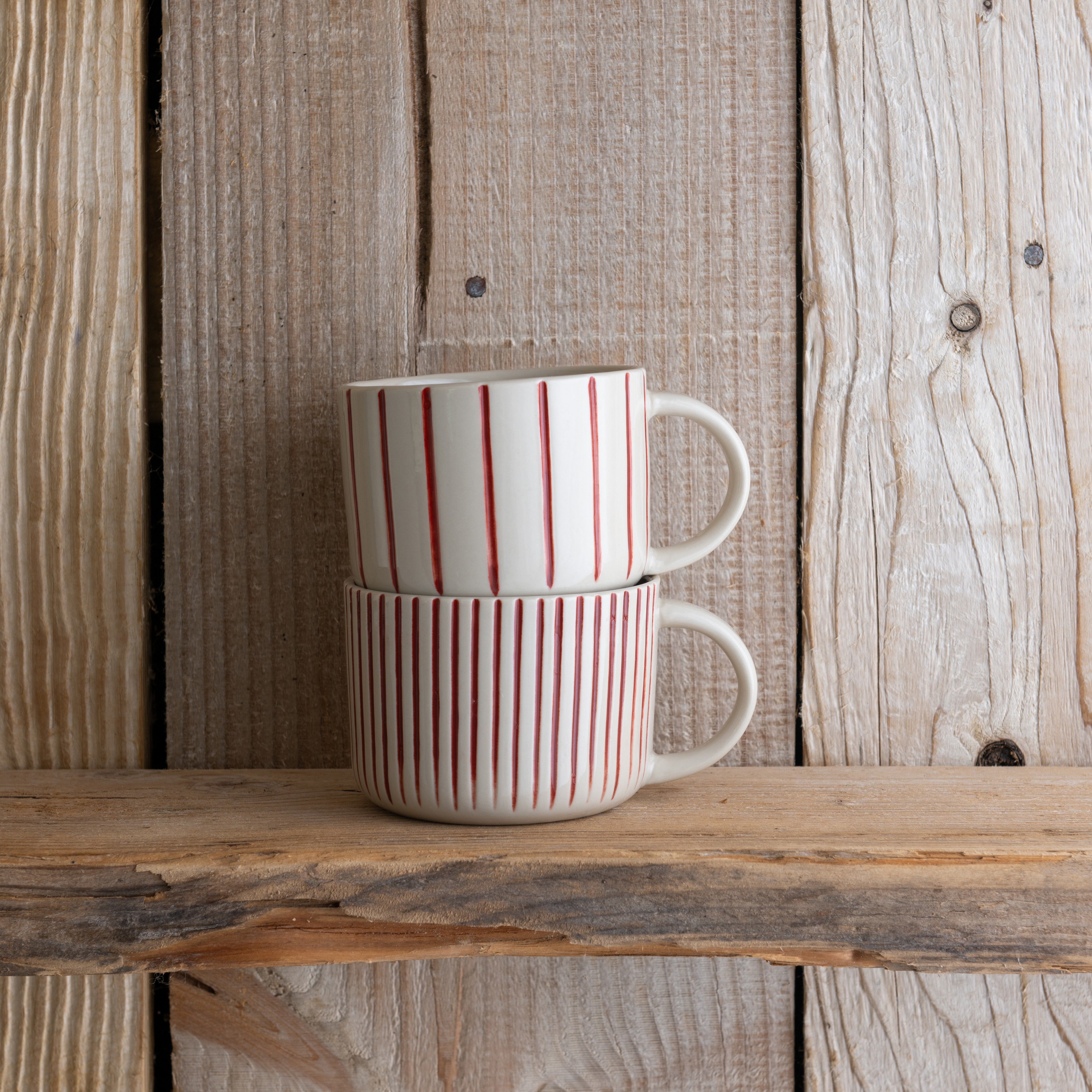 Yarrow Mug - Brushed Earth Red - Medium (Set of 2)