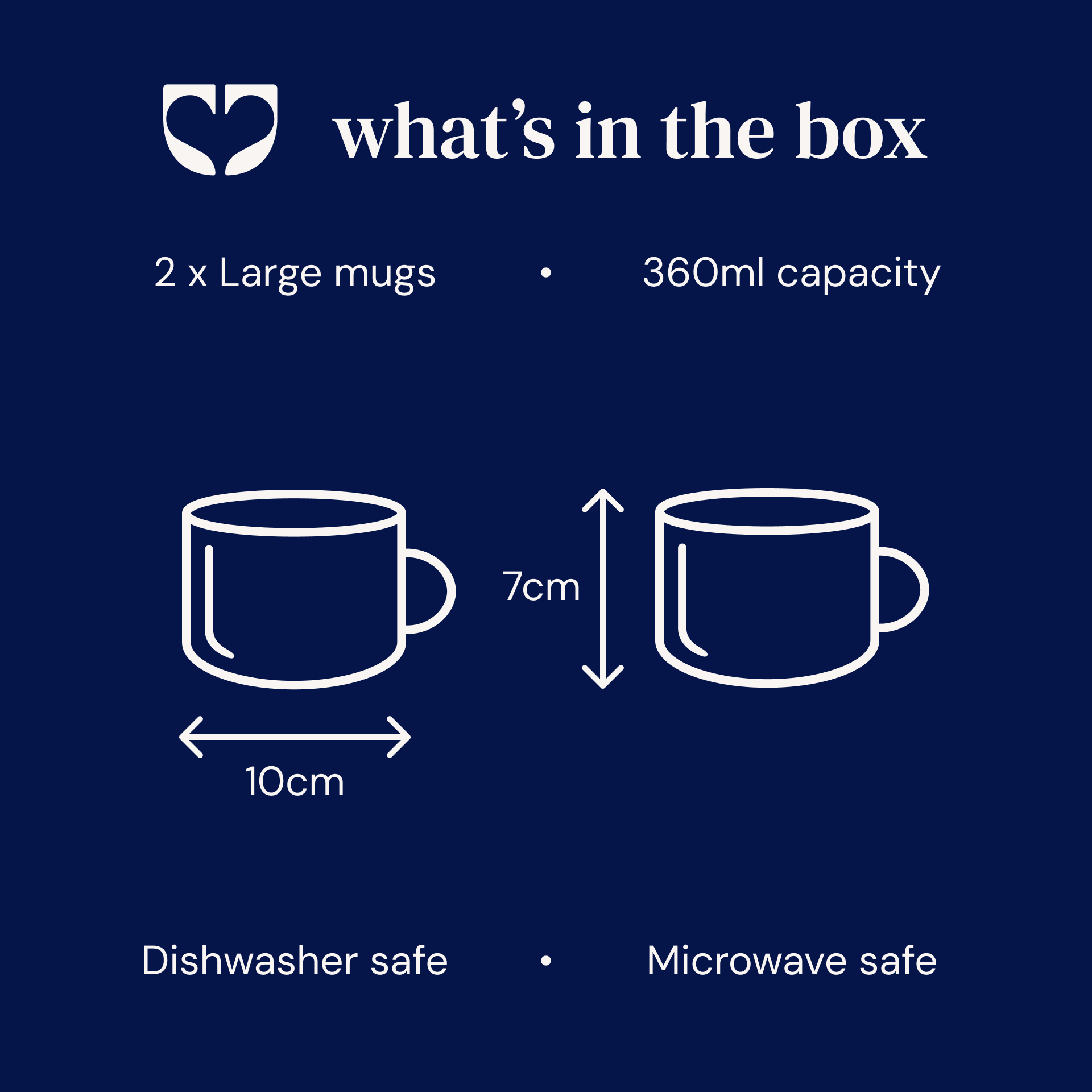 Rue Mug - Indigo Blue - Large (Set of 2)