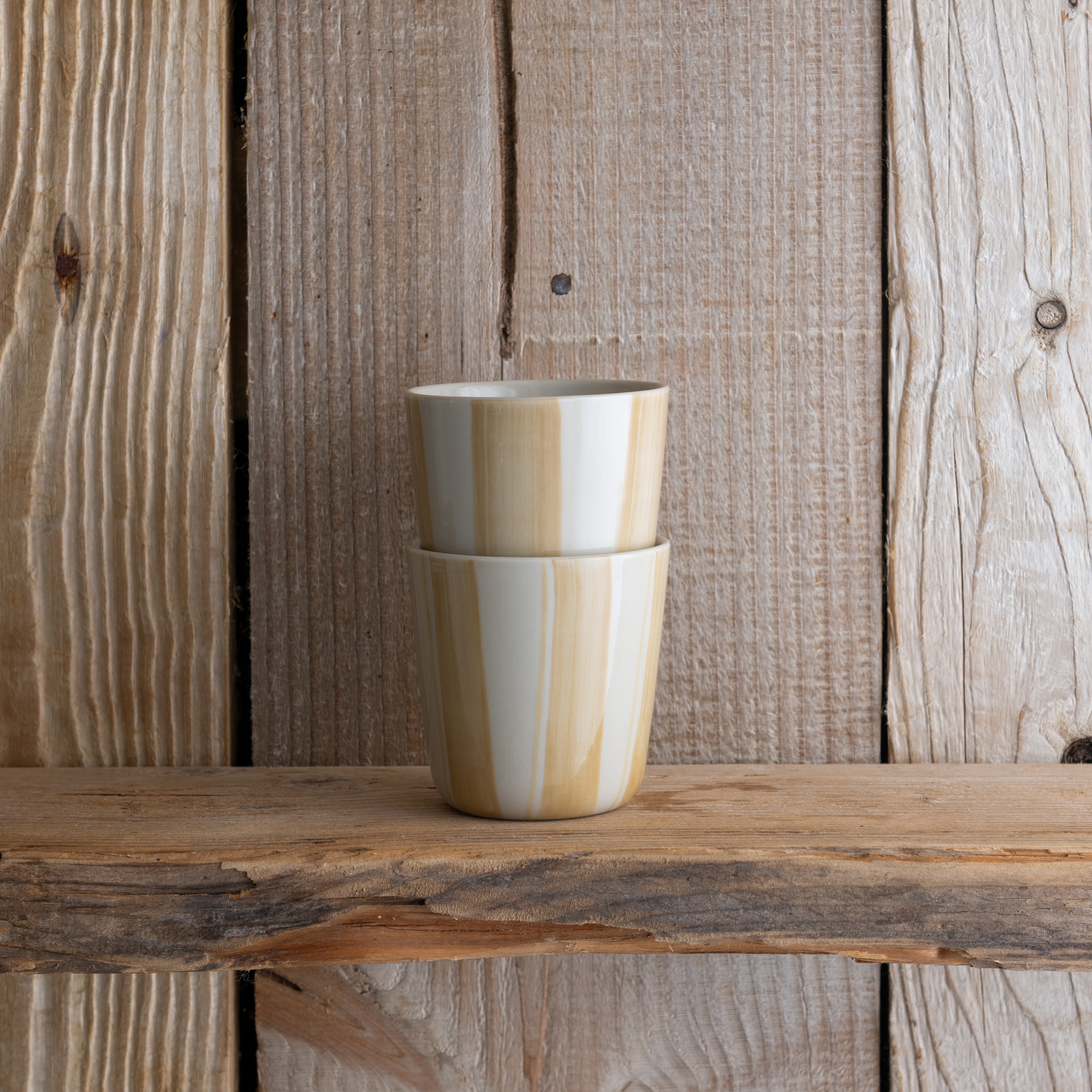 Cornflower Beaker - Brushed Mustard Yellow - Small (Set of 2)