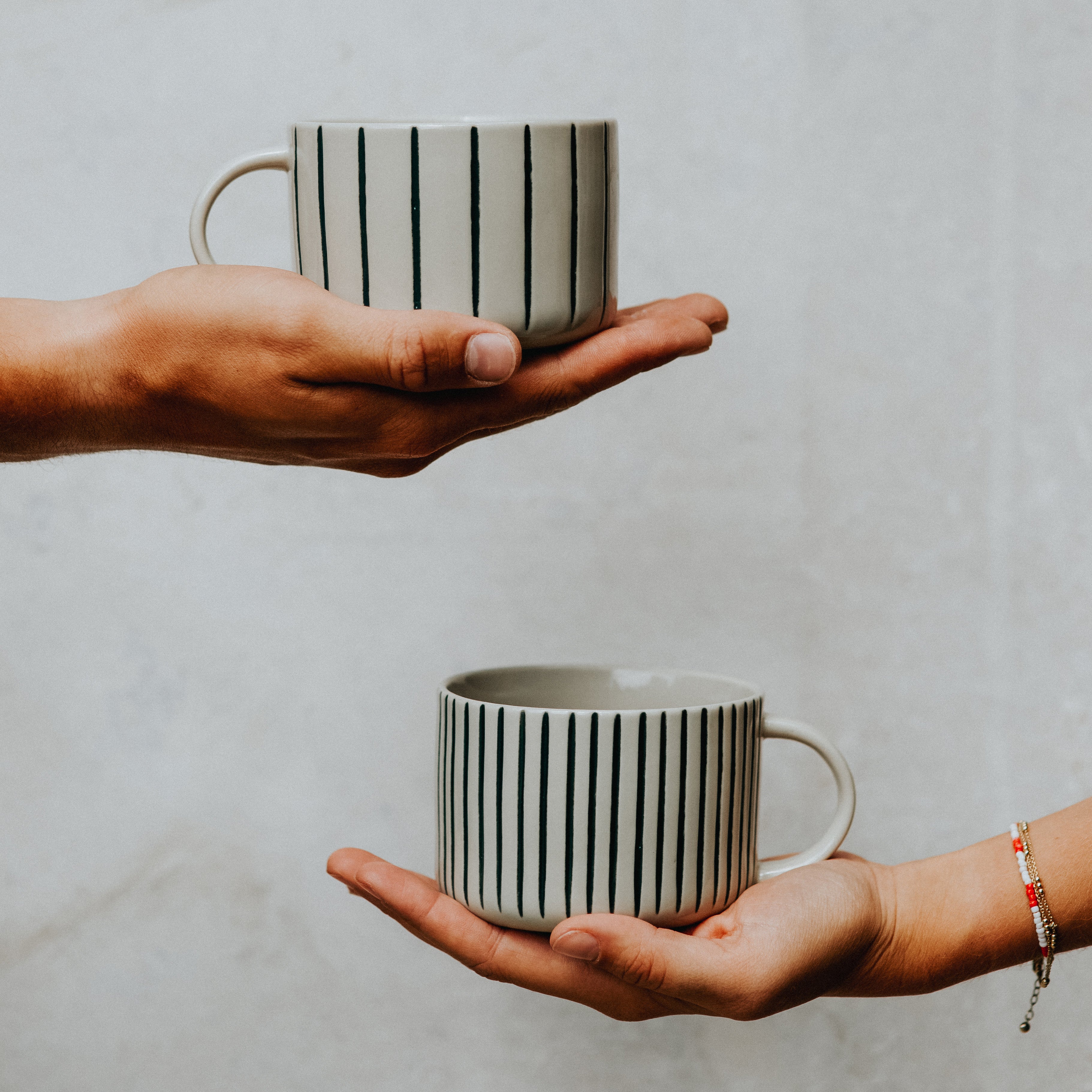 Yarrow Mug - Brushed Sea Green - Medium (Set of 2)