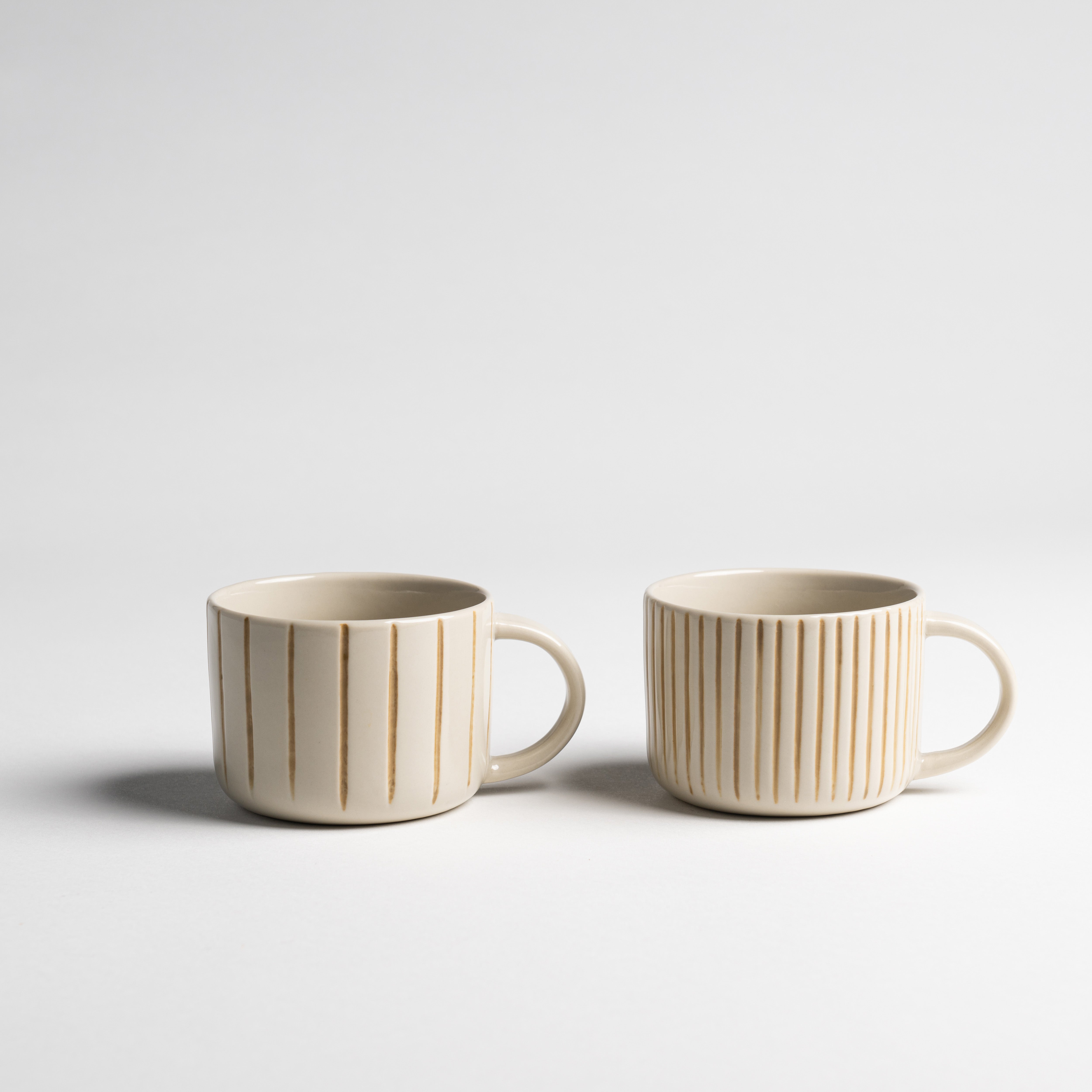 Yarrow Mug - Brushed Mustard Yellow - Medium (Set of 2)